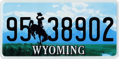 WY license plate 9538902
