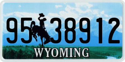 WY license plate 9538912