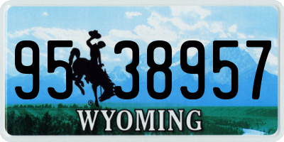 WY license plate 9538957