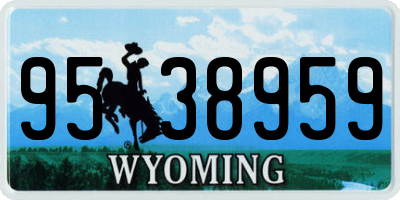 WY license plate 9538959