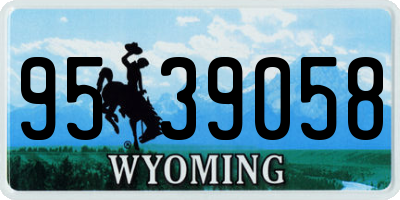 WY license plate 9539058