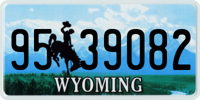 WY license plate 9539082
