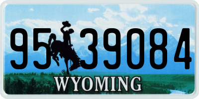 WY license plate 9539084