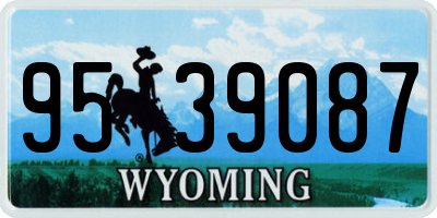 WY license plate 9539087