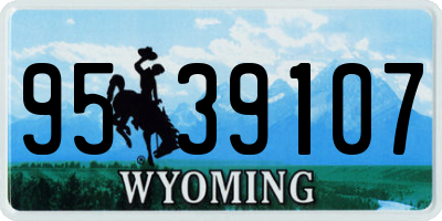 WY license plate 9539107