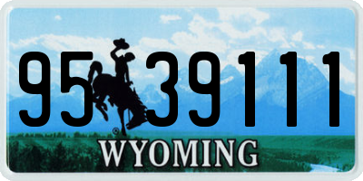 WY license plate 9539111