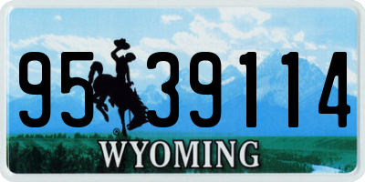 WY license plate 9539114