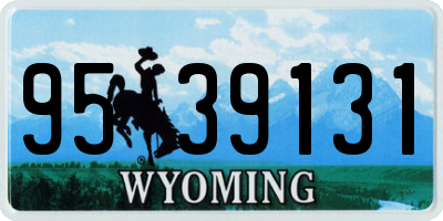 WY license plate 9539131