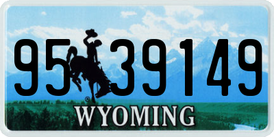 WY license plate 9539149