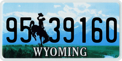WY license plate 9539160