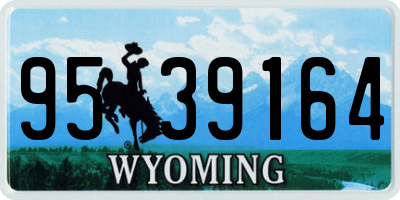WY license plate 9539164