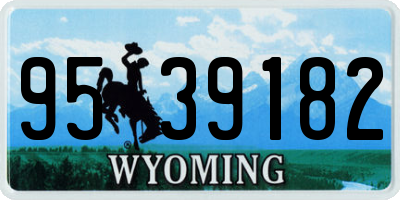 WY license plate 9539182