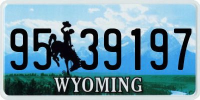 WY license plate 9539197