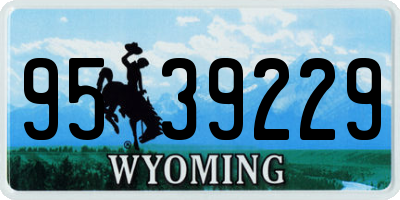 WY license plate 9539229