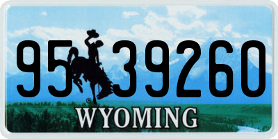 WY license plate 9539260