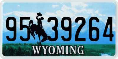WY license plate 9539264