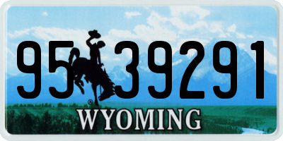 WY license plate 9539291