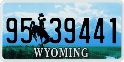 WY license plate 9539441