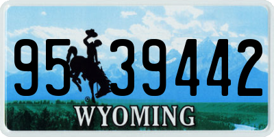 WY license plate 9539442