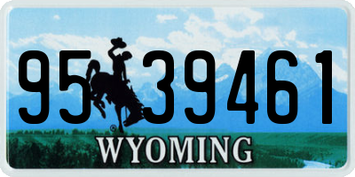 WY license plate 9539461