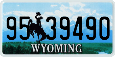 WY license plate 9539490