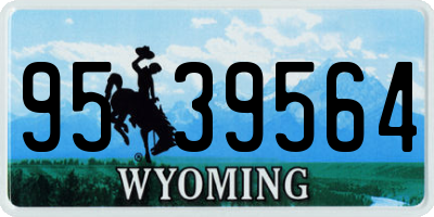 WY license plate 9539564