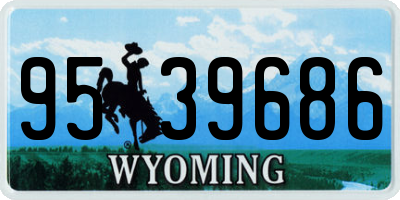 WY license plate 9539686