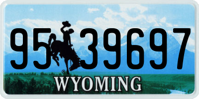 WY license plate 9539697