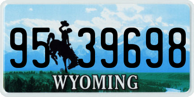 WY license plate 9539698