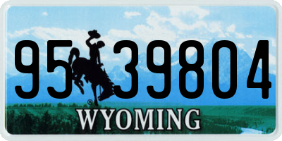 WY license plate 9539804