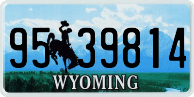 WY license plate 9539814