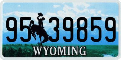 WY license plate 9539859