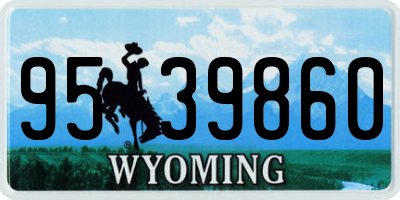 WY license plate 9539860