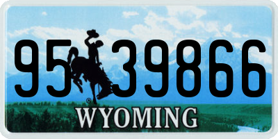WY license plate 9539866