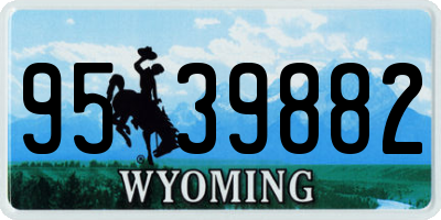 WY license plate 9539882