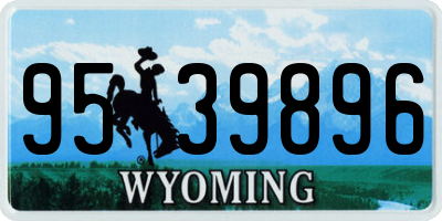 WY license plate 9539896