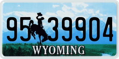 WY license plate 9539904