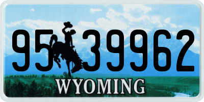 WY license plate 9539962