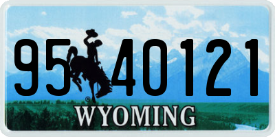 WY license plate 9540121