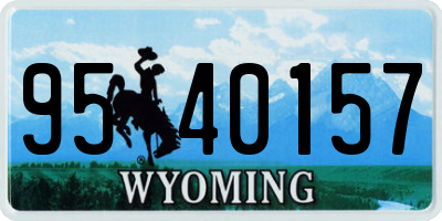 WY license plate 9540157
