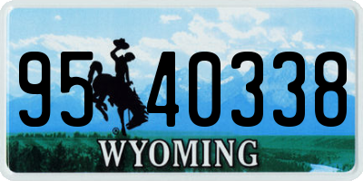 WY license plate 9540338