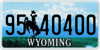 WY license plate 9540400