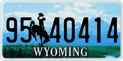 WY license plate 9540414