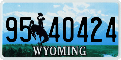 WY license plate 9540424