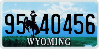 WY license plate 9540456