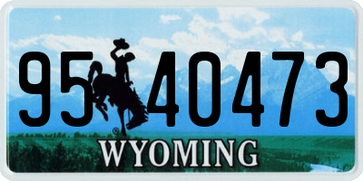 WY license plate 9540473