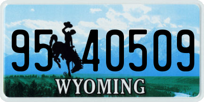 WY license plate 9540509