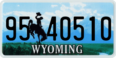 WY license plate 9540510