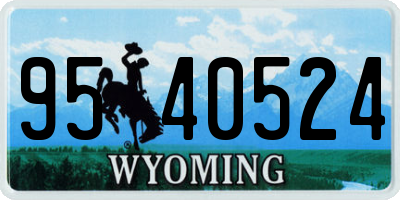 WY license plate 9540524