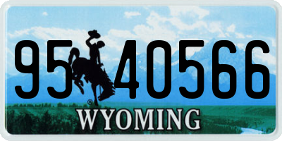 WY license plate 9540566
